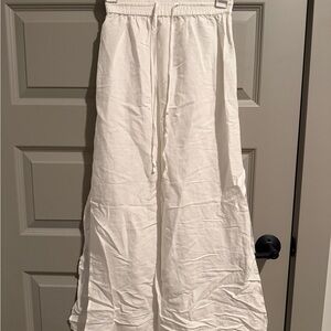 White Linen Skirt